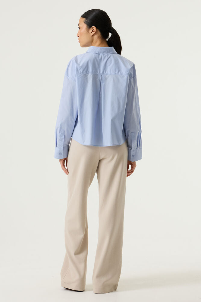 Ladies Blue Button Up Shirt