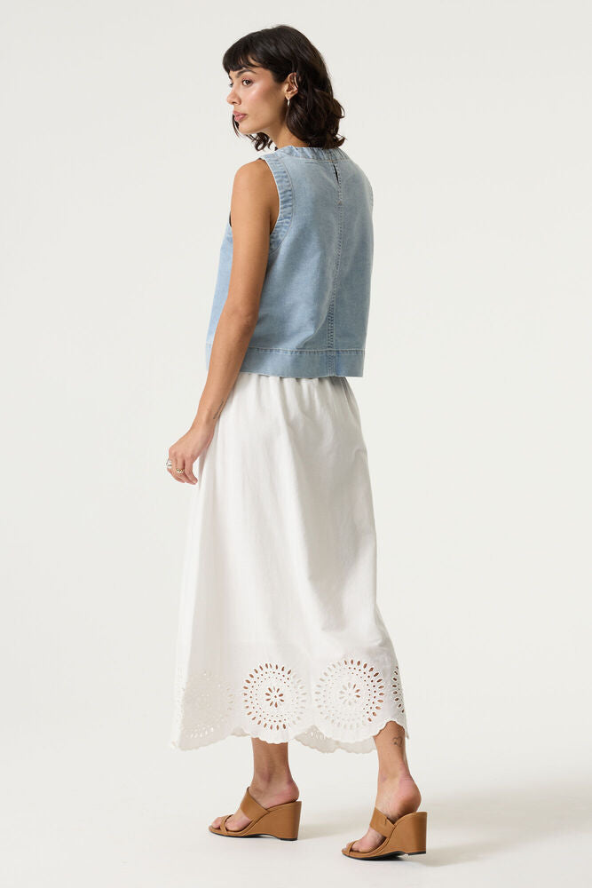 Garcia White Maxi Skirt