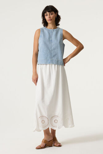 Garcia White Maxi Skirt