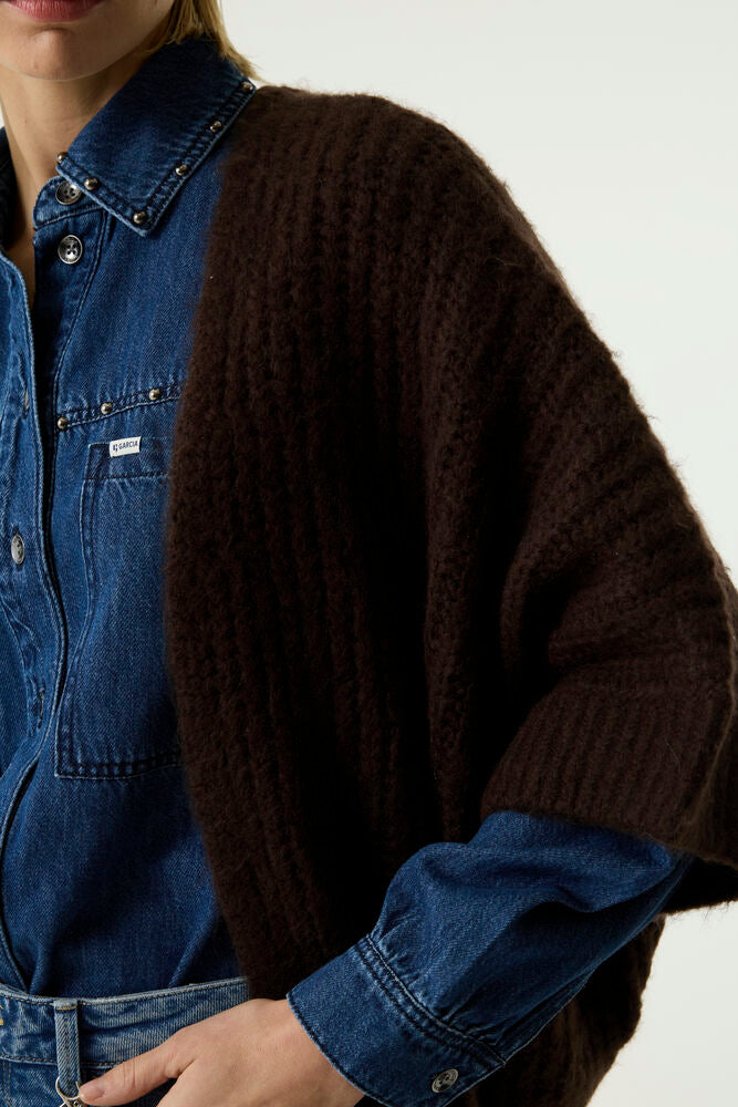 Garcia Brown Wool Blend Cardigan