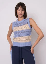 ABIGAIL SLEEVELESS CREW - Blue