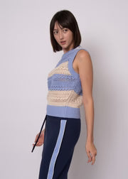 ABIGAIL SLEEVELESS CREW - Blue