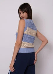 ABIGAIL SLEEVELESS CREW - Blue
