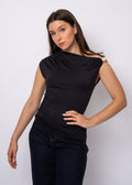 Damian Asymmetric Top with Gold Cuff
