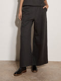 Apricot Herringbone Wide Leg Trouser