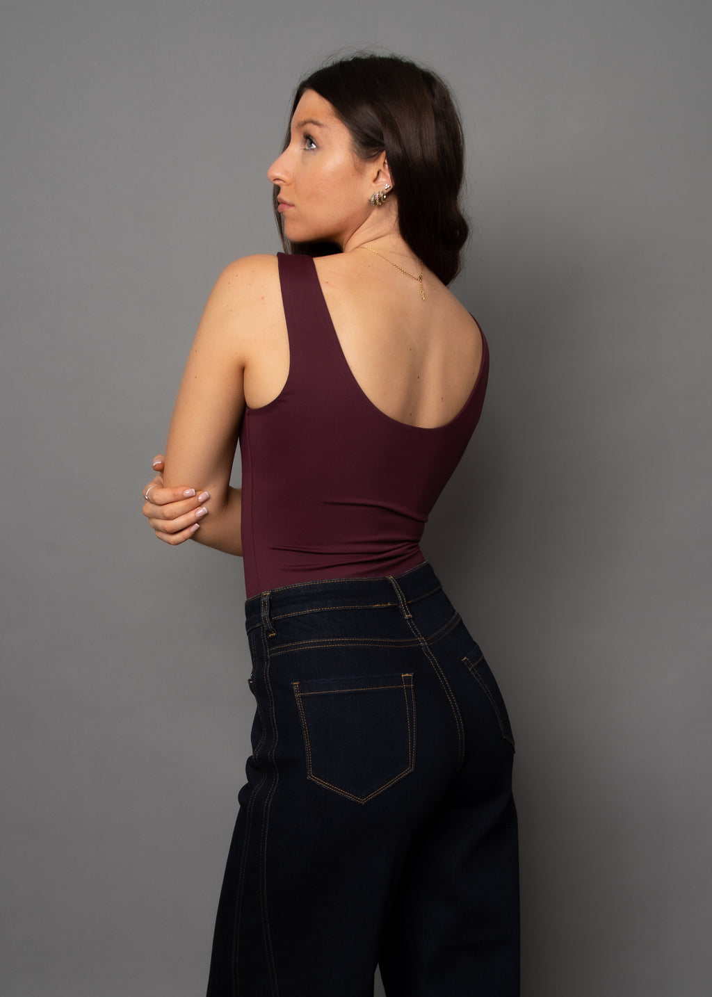 Second Skin - Tanith Tank Bordeaux, Navy, Black