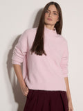 Apricot - Pink Mock Neck Boucle Jumper