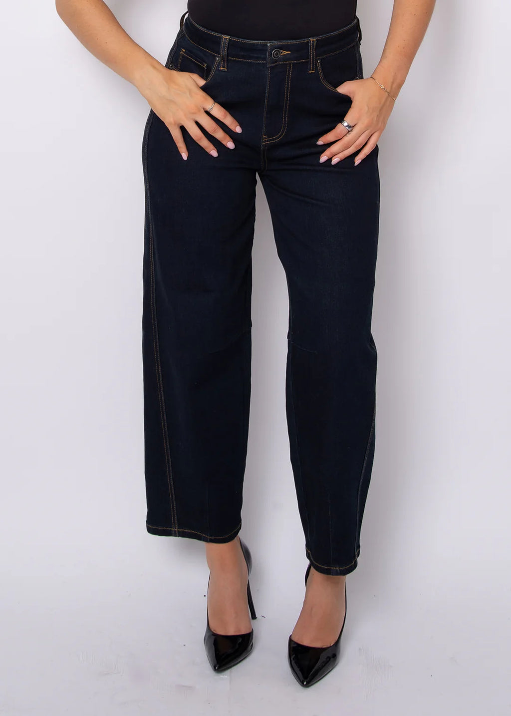 BARNI DENIM BARREL JEANS DARK