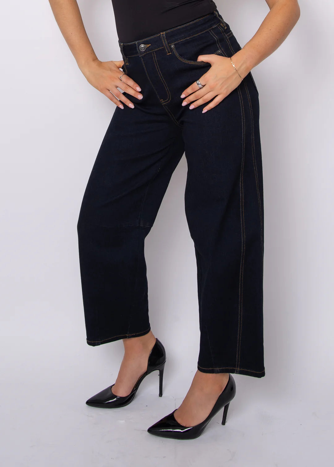 BARNI DENIM BARREL JEANS DARK
