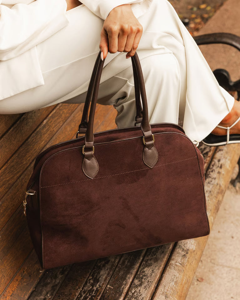 Blair Suede Tote Brown