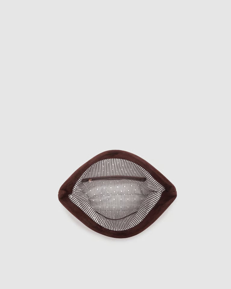 Luka Suede Clutch Brown