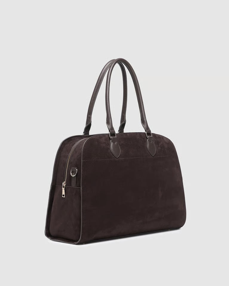 Blair Suede Tote Brown