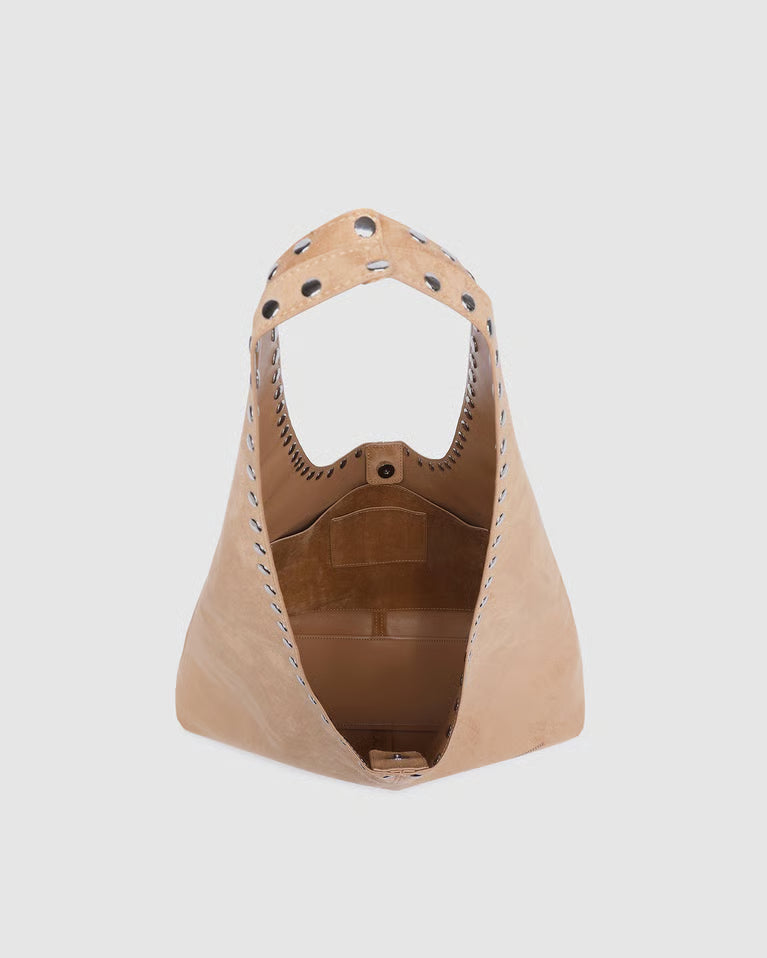 Hailey Suede Shoulder Bag Blonde